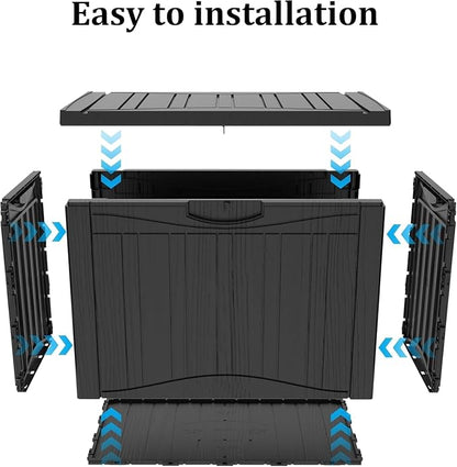 45 Gallon Resin Deck Box, Waterproof Outdoor Storage Box - Image 8