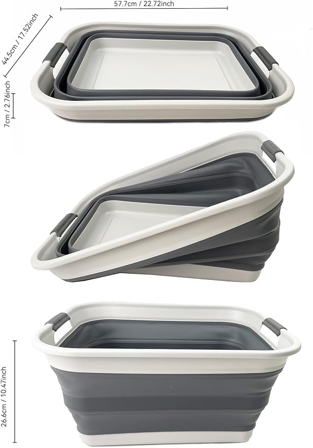 SAMMART 42L Collapsible Plastic Laundry Basket - Image 3