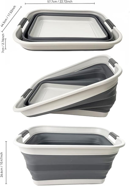 SAMMART 42L Collapsible Plastic Laundry Basket - Image 3