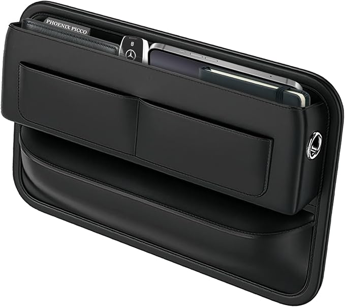 Universal Leather Car Seat Gap Filler Organizer – Side Pocket Storage Box by Unknown