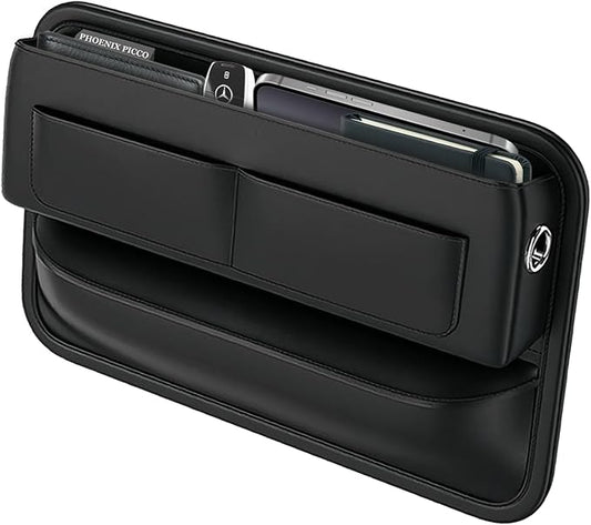 Universal Leather Car Seat Gap Filler Organizer – Side Pocket Storage Box by Unknown