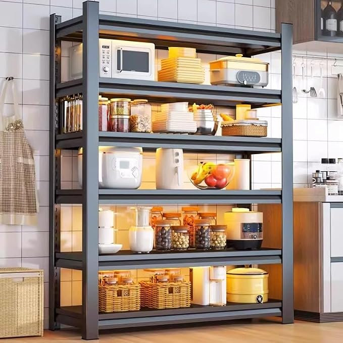 Storage Shelves, Garage Metal Shelving Unit, Adjustable, Double-Layer Column - Image 7