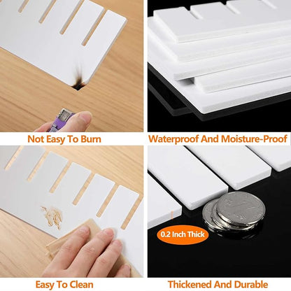 12Pcs Drawer Dividers, 16.93" x 2.76", Large Adjustable Drawer Organizer - Image 6