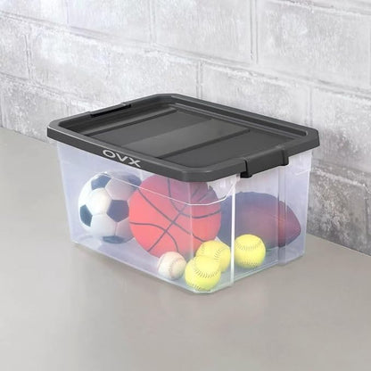 76 Quart Durable Clear Plastic Storage Bins, Storage Container - Image 7