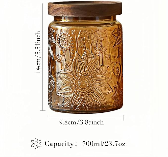 ANSQU Vintage 23.7oz Glass Jar - Image 2