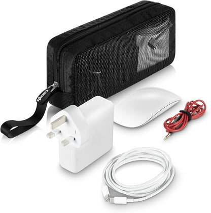CM Travel Cable Organizer Case Portable Computer Accessories Zipper Mesh Pouch - Image 4