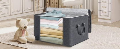 Large Clothes Storage Bags 8 Pack, Foldable Closet Organizers - Image 8