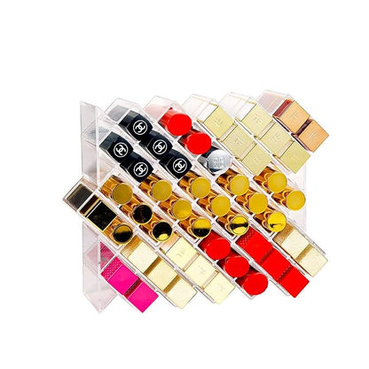 Lipstick Holder Organizer 48 Spaces Acrylic Stackable Fish Shape Lipstick Tower - Image 5