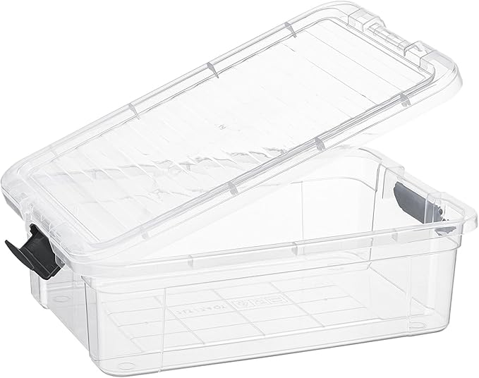 Superio 7.4 Quart Clear Plastic Storage Bin - Image 5