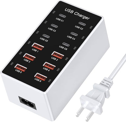 USB C Charging Station Cell Phone Wall Charger 12Ports USBC Fast Charging Power by Unknown