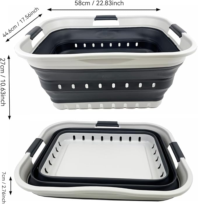 SAMMART 42L Collapsible Plastic Laundry Basket - Image 5