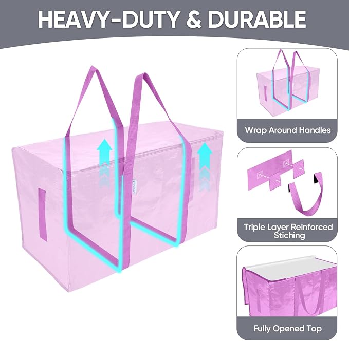 TICONN 4 Pack Extra Large Moving Bags - Image 3