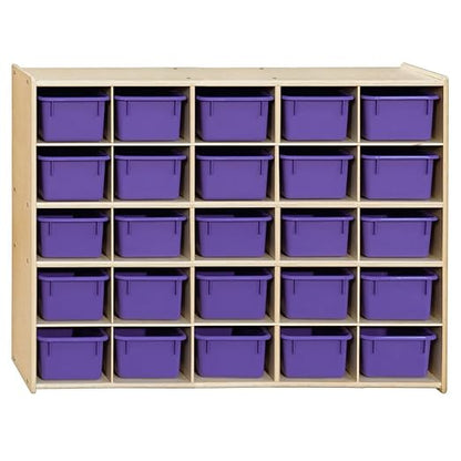 Contender 25 Cubbies Kids Storage Organizer, Toddler Friendly Natural Birch - Image 4