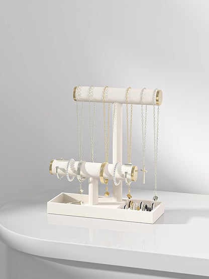 Bracelet and Necklace Holder, Velvet Jewelry Necklace Display Organizer Stand - Image 5