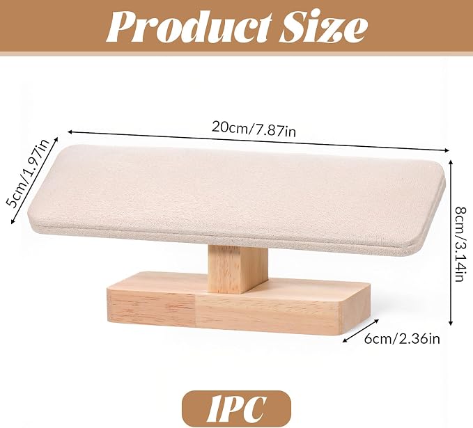 Wooden Watch Display Stand Wood T-Bar Bracelet Display Stand Jewelry Organizer - Image 2