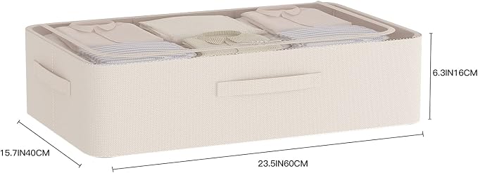 Under Bed Storage Bins Frame Storage Box Oxford Fabric Sturdy Underbed - Image 5