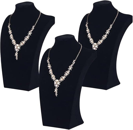 3Pcs Necklace Bust Stand for Selling, Jewelry Necklace Organizer Rack for Shop by FocusOnJewelryDisplay