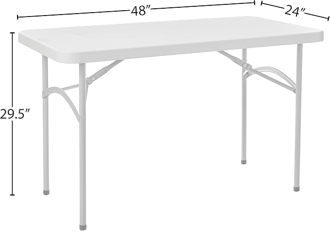 Office Star Resin Multipurpose Rectangle Folding Table - Image 9