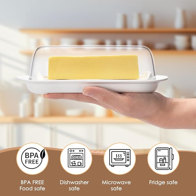 Butter Dish with Clear Lid, Butter Keeper - Image 2