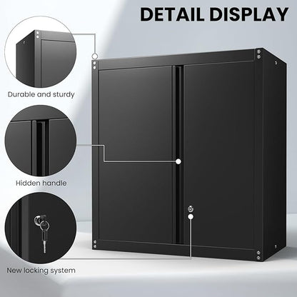 Steel Wall Cabinet, Metal Locking Wall Cabinet, Wall Hanging Metal Cabinet - Image 4