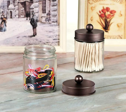 Amolliar Apothecary Jars Bathroom Storage Organizer - Image 6