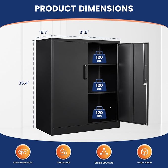Yizosh Metal Garage Storage Cabinet - Image 3
