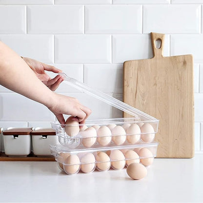 JAMOR 12 Grid Egg Storage Box Refrigerator Egg Rack Tray - Image 5