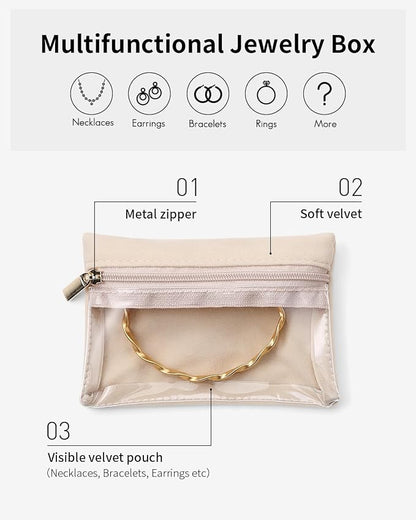Vlando 6 Pcs Travel Jewelry Organizer Velvet Jewelry Pouch - Image 4