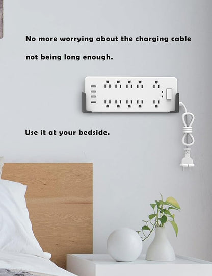 Power Strip Wall Mount Holder, Under Desk Power Strip Holder, Punch Free Socket - Image 5