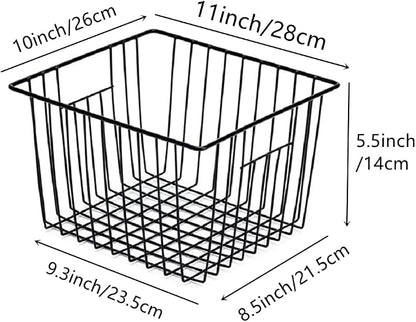 Slideep Refrigerator Freezer Organizer Wire Storage Basket, Farmhouse Food Wire - Image 2