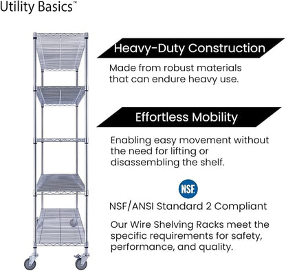 NSF Commercial 4-Tier Wire Shelving - Image 9