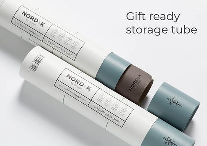 Nordik Cork Leather Desk Mat Cable Organizer - Image 3