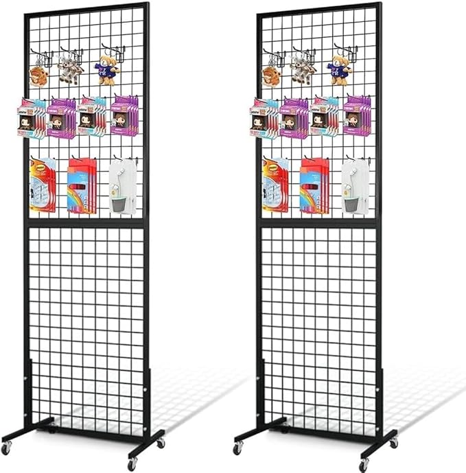 Grid Wall Panels, 2 Packs 2'x 6' Gridwall Panels Tower by NectaCol