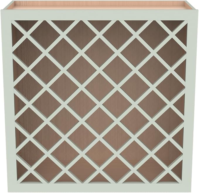 Solid Wood RTA Wine Bottle Rack Wall Cabinet - Image 4