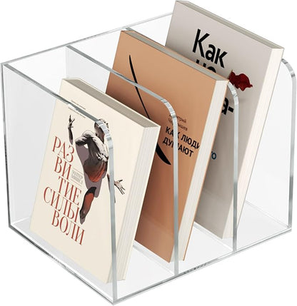 Acrylic Desk Organizer Book Organizer, Magazine File Holder, Vertical File by POCFOINY