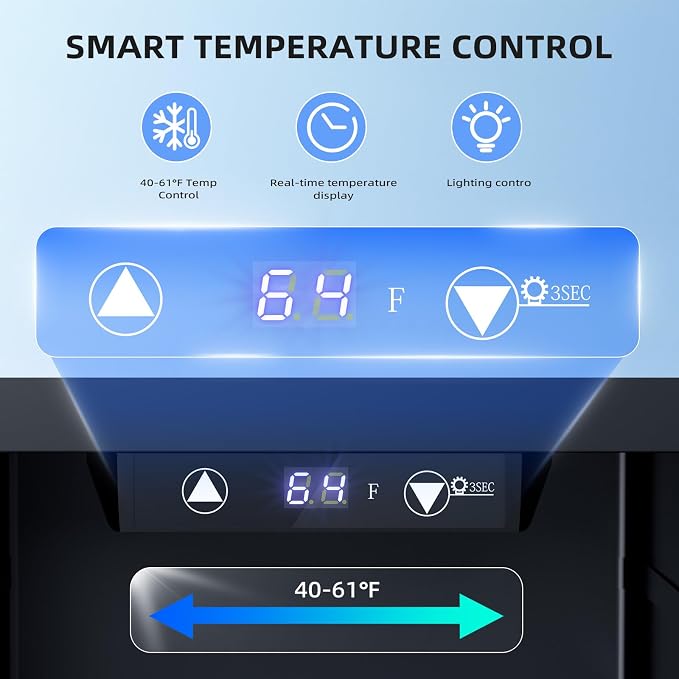 Antarctic Star 0.6Cu. Ft. Freestanding Counter-top Wine Cellar Mini Fridge - Image 3