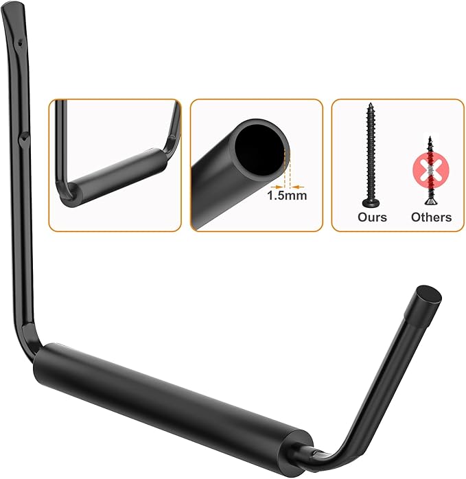 WALMANN Lightweight Kayak Storage Rack, Wall Mount Kayak Hooks - Image 4