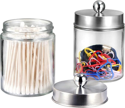 Amolliar Apothecary Jars Bathroom Vanity Organizer -Countertop Canister Jar - Image 2