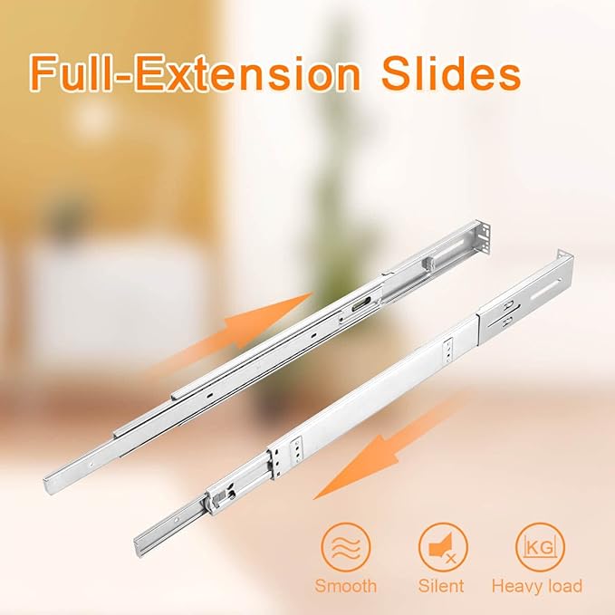 DINDON 2 Tier Pull Out Cabinet Organizer Wood And Metal Double Tier Slide Out - Image 7