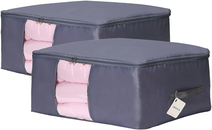 Comforter Storage Bags Containers, Pillow Beddings/Blanket Clothes Organizer by VEAMOR