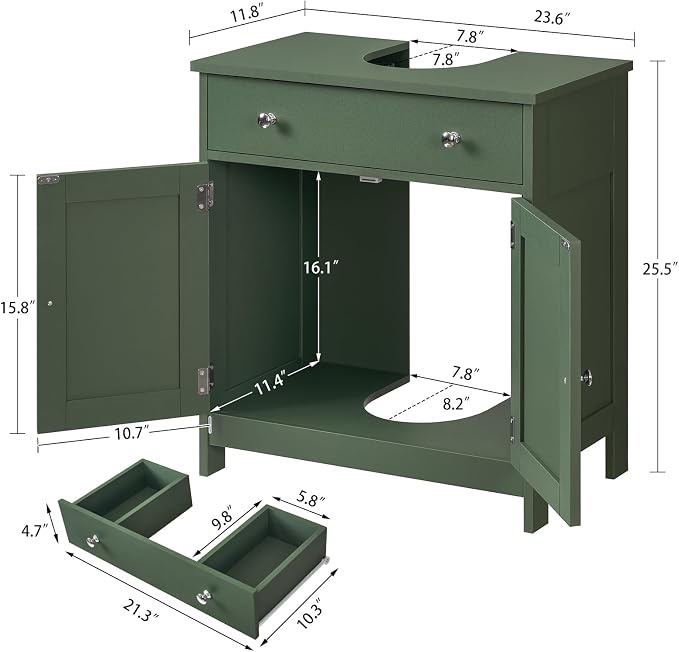 TEENFON Pedestal Sink Storage Cabinet - Image 3