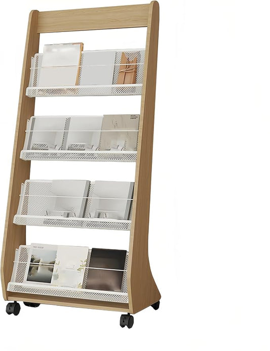 Brochure Display Rack, 4 Layer Floor-Standing Magazine Rack, Literature by LHIUGE