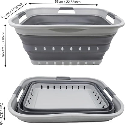 SAMMART 42L Collapsible Plastic Laundry Basket - Image 3