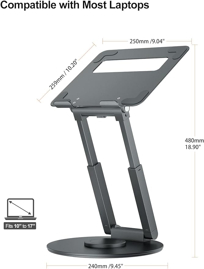 tounee Telescopic Laptop Stand for Desk - Image 4