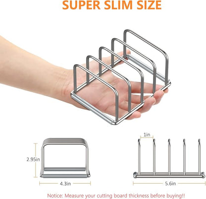Cutting Board Holder, 2PSC Cutting Board Organizer Rack, 304 Stainless Steel - Image 2