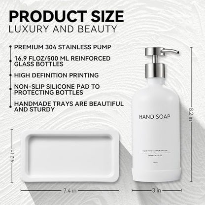 Glass Kitchen Soap Dispenser Set - Image 2