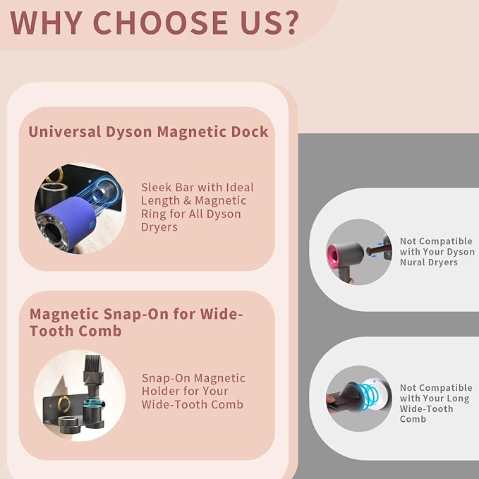 Hair Dryer Holder Wall Mount for Dyson Supersonic Airwrap Hair Dryer, Wall - Image 6