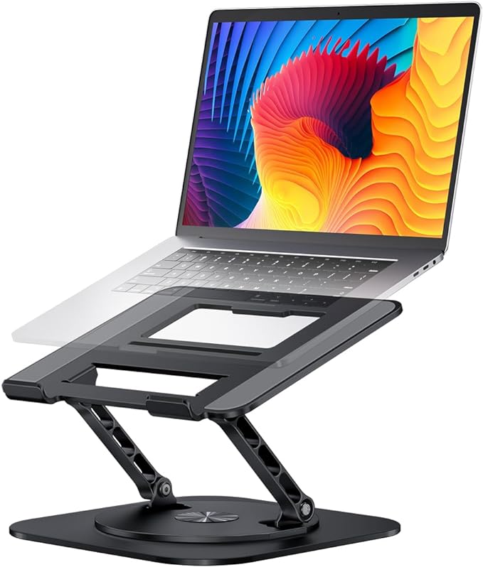 Adjustable Laptop Stand with 360 Rotating Base, Computer Stand by Aoevi