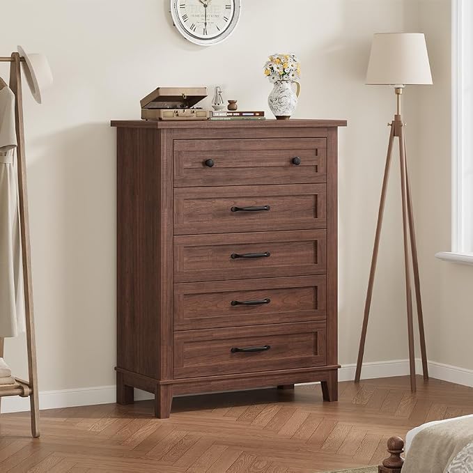 GarveeHome 5 Dresser for Bedroom, 41.3 in Tall Vertical Drawer Dresser - Image 7