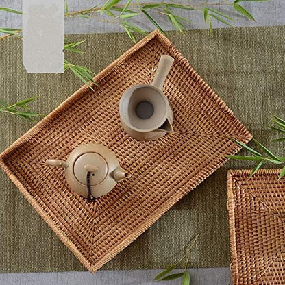 Hand-Woven Rattan Serving Tray - Image 7